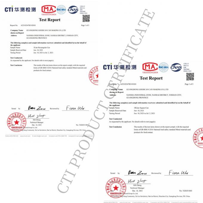 Guangzhou BetterCan Industry and Trade Co., Ltd. गुणवत्ता नियंत्रण