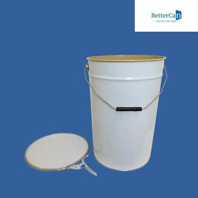 खरीदें 0.28mm 0.35mm धातु पेंट बाल्टी 25l धातु ड्रम पर्यावरण के अनुकूल टिनप्लेट सामग्री online manufacture
