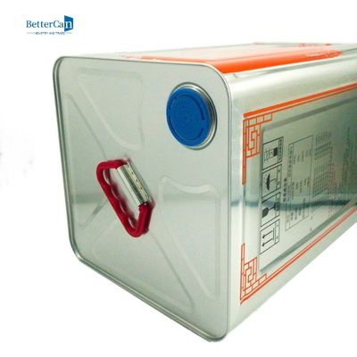 खरीदें हैंडल के साथ खाली धातु खाद्य तेल टिन 15L जैतून टिन कंटेनर online manufacture