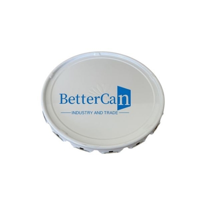 खरीदें White Flower Lug Lid With Cluring 0.35mm OEM Lid For Tin Pail 0.38mm Thickness online manufacture