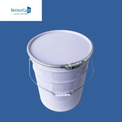 एडजस्टेबल ऊंचाई के साथ खाली मेटल पेंट पेल 20L 5 गैलन सफेद पेंट बाल्टी