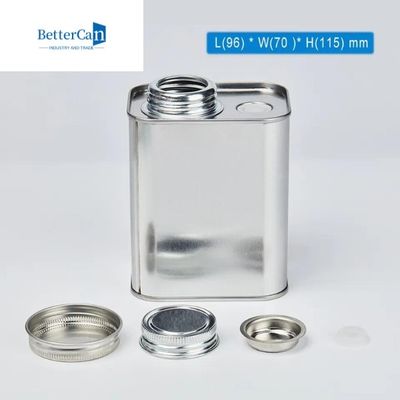 खाली वर्गाकार कॉफ़ी बीन टिन कंटेनर 18Oz L95mm*W75mm*H115mm