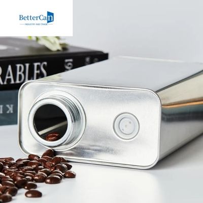 खाली वर्गाकार कॉफ़ी बीन टिन कंटेनर 18Oz L95mm*W75mm*H115mm