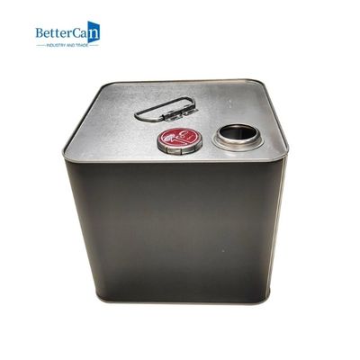 स्क्वायर टिनप्लेट टिन कैन 20L टिन ऑयल कंटेनर प्रेशर कैप के साथ