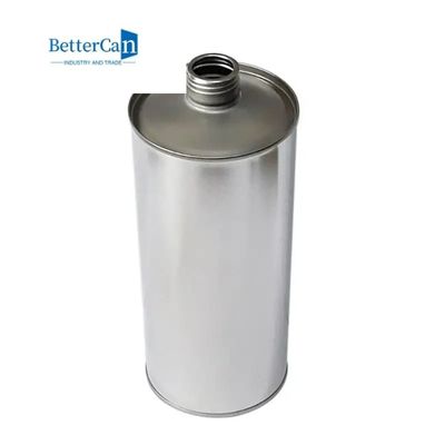 स्क्रू ढक्कन के साथ 1L फ्लैट सील स्क्वायर मेटल टिन कंटेनर L105*W60*H180