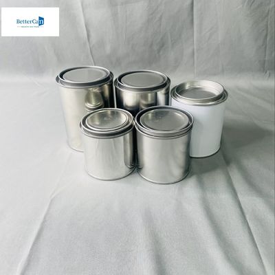 750ML सफेद खाली कार पेंट टिन भंडारण कैन गोल पतला वर्ग आकार